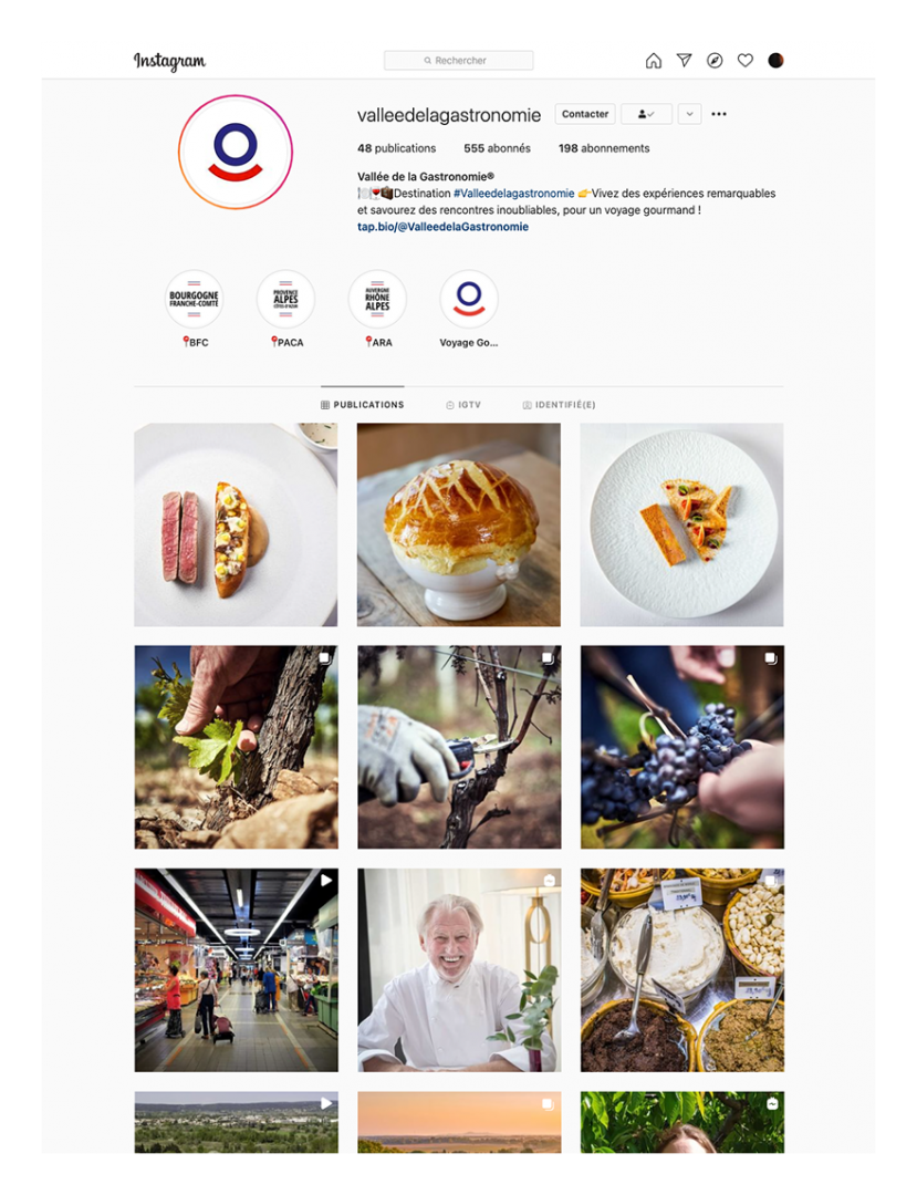 Instagram Vallée de la Gastronomie