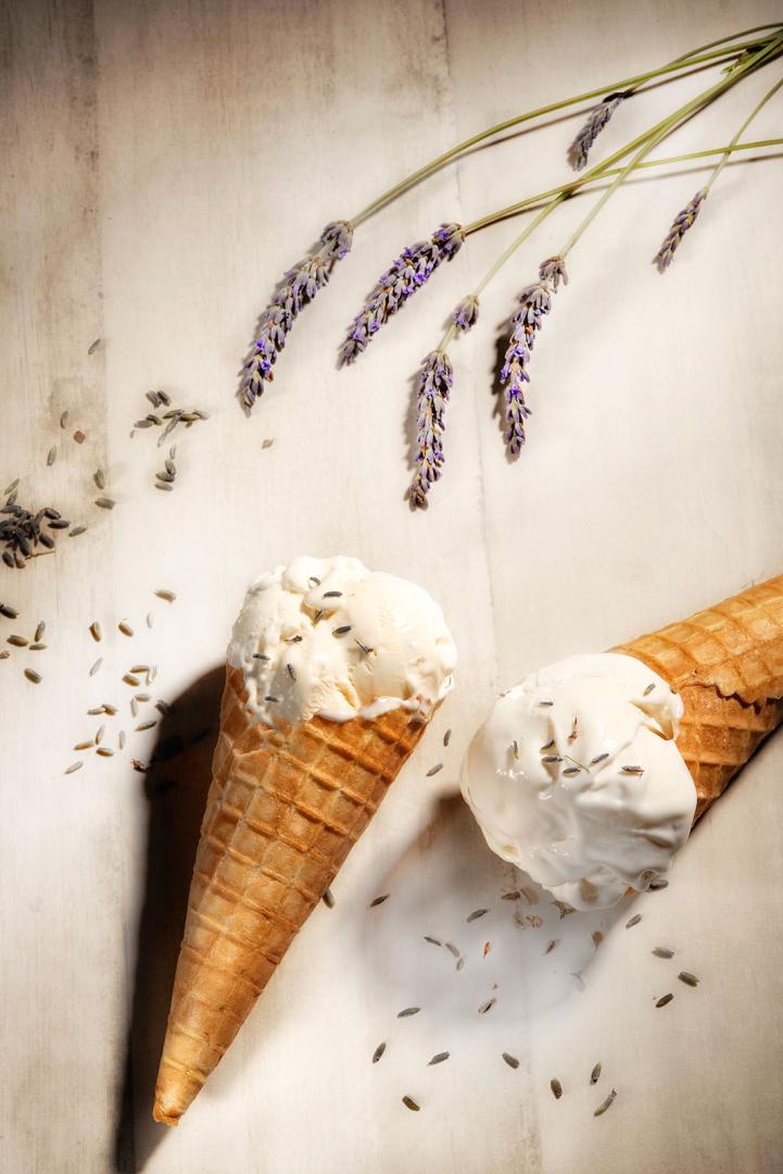 Cornets de glace à la lavande