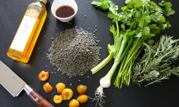 Ingrédients sur une table