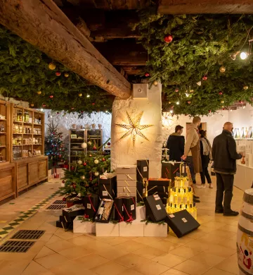 Salle du Château Beaupré décorée à Noël