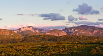 Vue panoramique sur la plaine et le Vercors