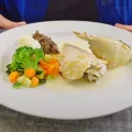 Assiette de poulet à la crème