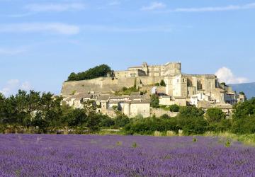 Grignan, classé parmi les Plus Beaux Villages de France, est un joyau au cœur de la Drôme provençale. Son riche passé historique, son patrimoine architectural remarquable et la beauté de ses paysages en font une destination inoubliable. © P. Blanc - Auvergne-Rhône-Alpes Tourisme