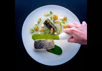 Le bar de ligne confit et son végétal