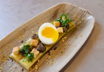 Mon poireau vinaigrette comme une mimosa