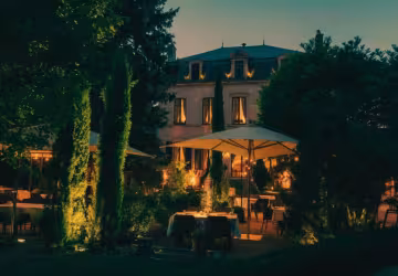 Terrasse en soirée 